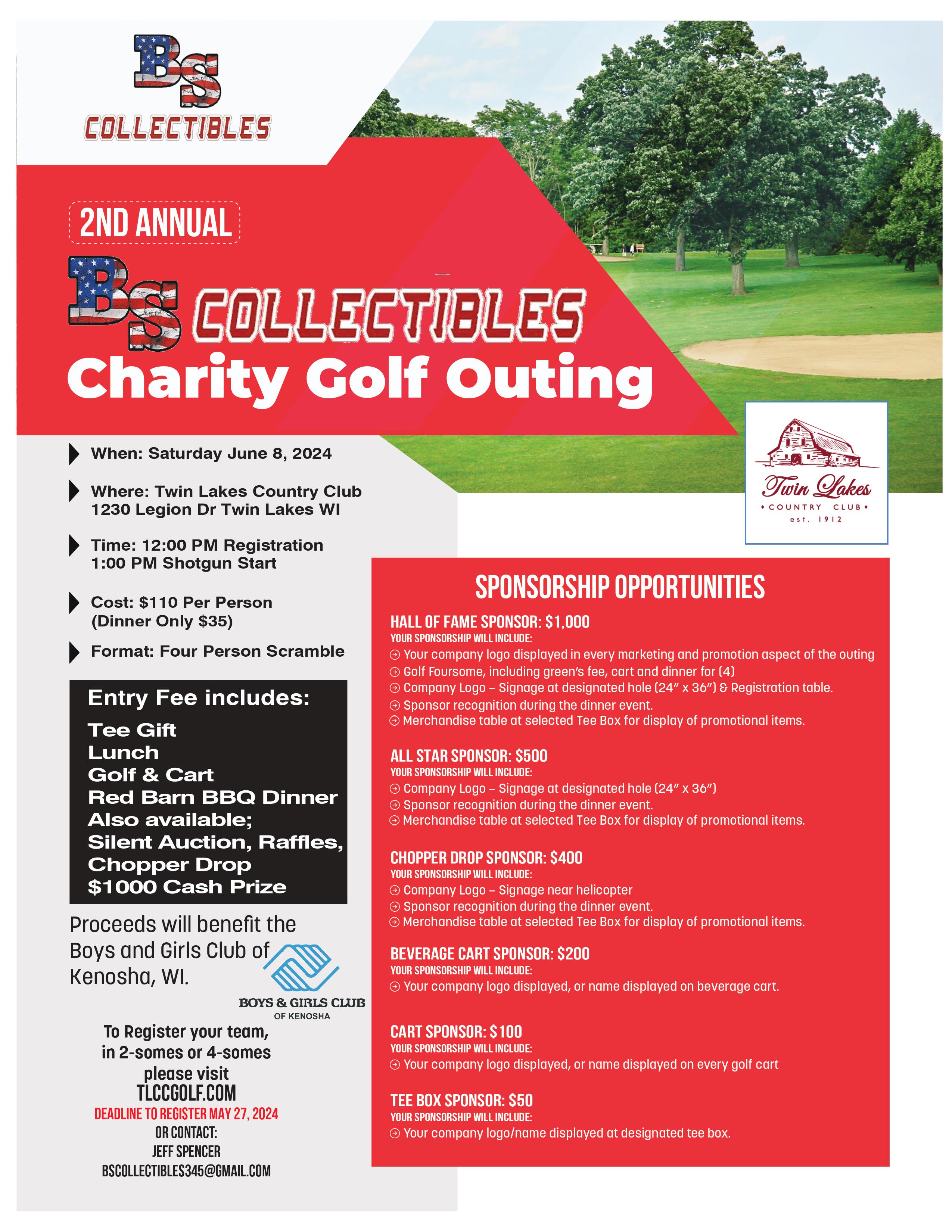 2nd Annual BS Collectibles Charity Golf Outing